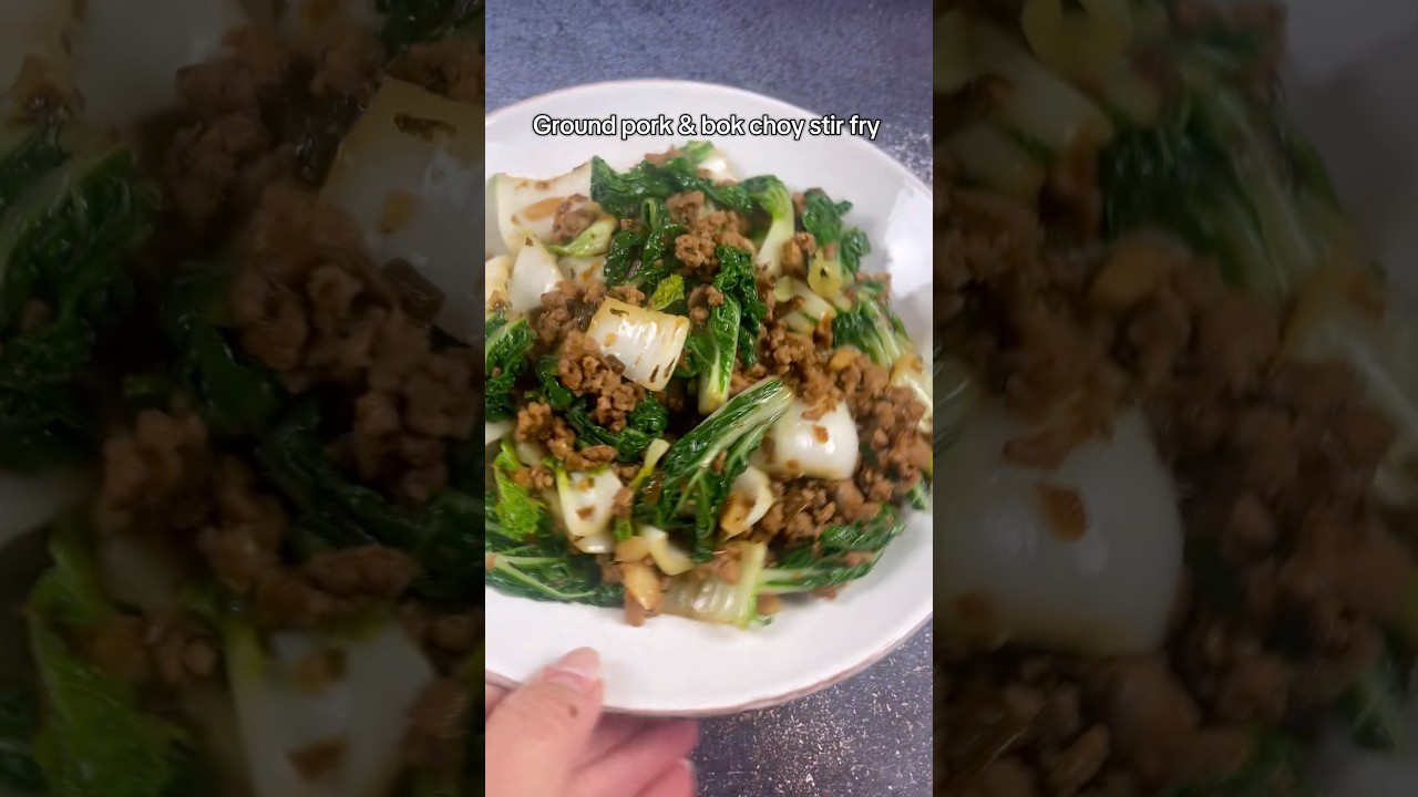 Ground Pork & Bok Choy Stir Fry 🥬 Easy Chinese Home Cooking