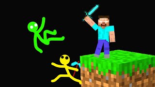 Only One Block Can Help Stickman In Minecraft screenshot 3