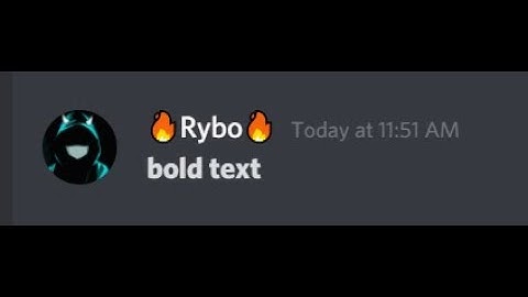 How to write text in bold (Discord)