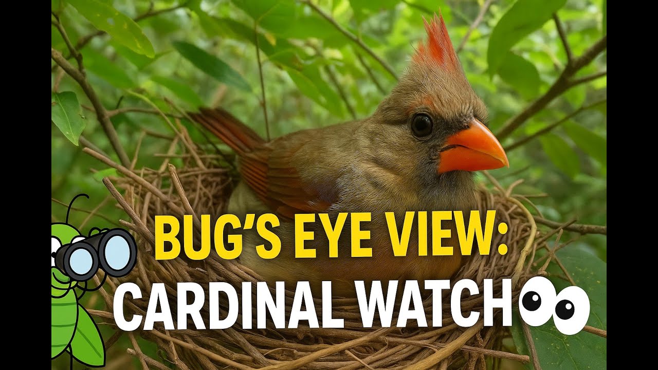 🔍 Bug’s Eye View: Saturday Morning Cardinal Nest Cam 🐦 | Live Birdwatching & STEM Learning