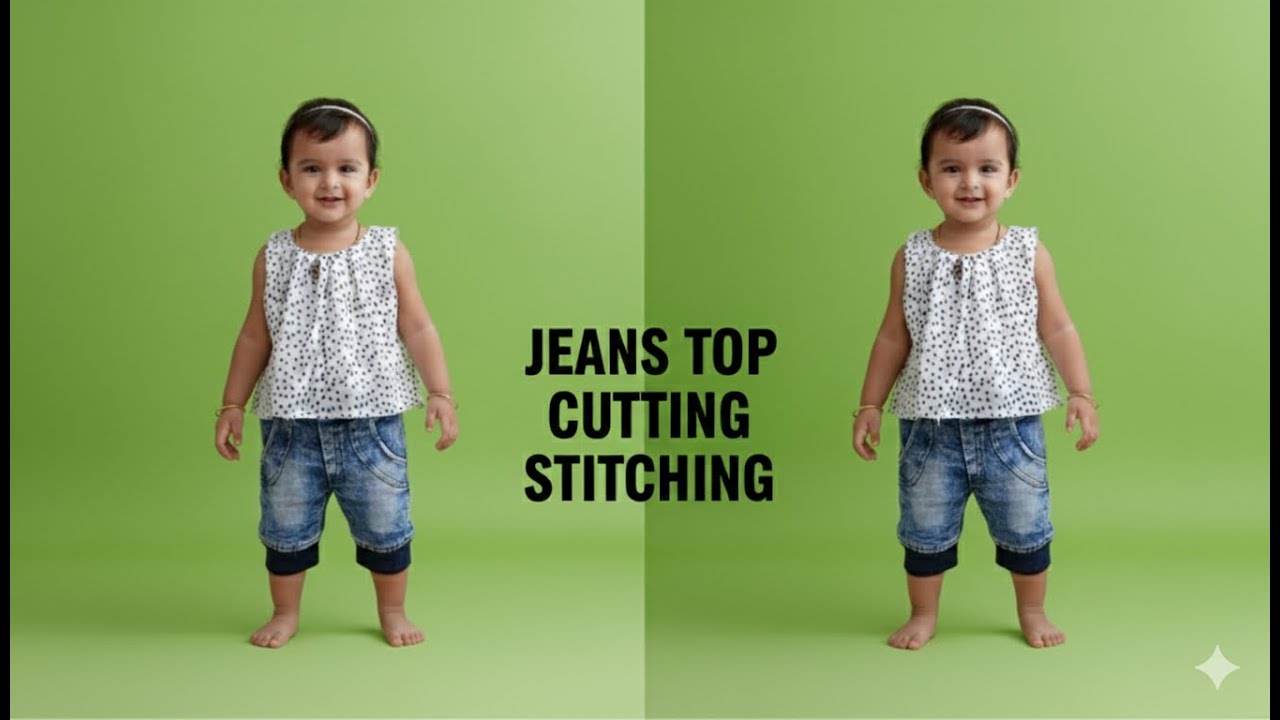 JEANS TOP STITCHING | JEANS TOP CUTTING & STITCHING TUTORIAL
