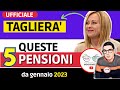 UFFICIALE 🔴 PENSIONI, TAGLI governo MELONI a QUESTI ASSEGNI DA GENNAIO ➡ BUONE NOTIZIE per LE MINIME