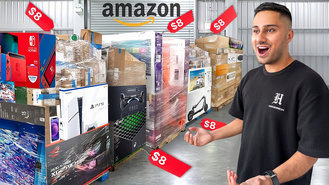 فقط با هشت دلار دوربین و ps5 و درون خریدم!! 🤯محل کالاهای برگشتی آمازون بالاخره پیدا کردم