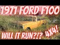 Abandoned Farm Truck! 1971 Ford F100 4x4! Will it Run?!? Parked for 18 years in a field!
