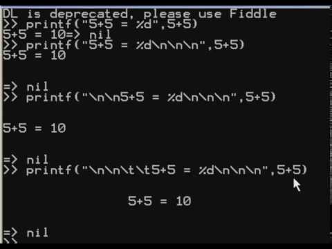 Ruby printf function