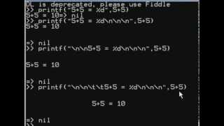 Ruby printf function