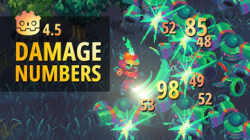 Easy Damage Number Effect in Godot 4.5 (in 5 mins) | 2D Top-down game