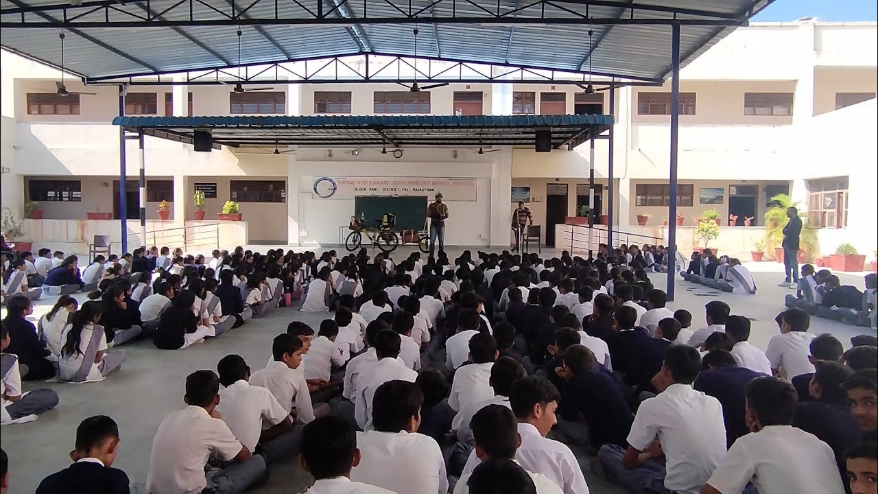 Rajasthan ke 1 School me students ko cycle health or gaav culture ki velue samjaya 🇮🇳| 