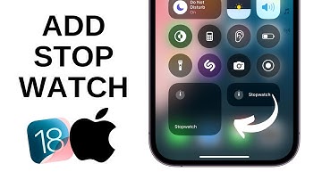 How to Add Stop Watch to Control Center on iPhone - iOS 18
