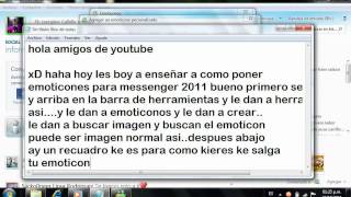 como crear emoticones para msn 2011