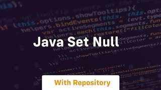 java set null