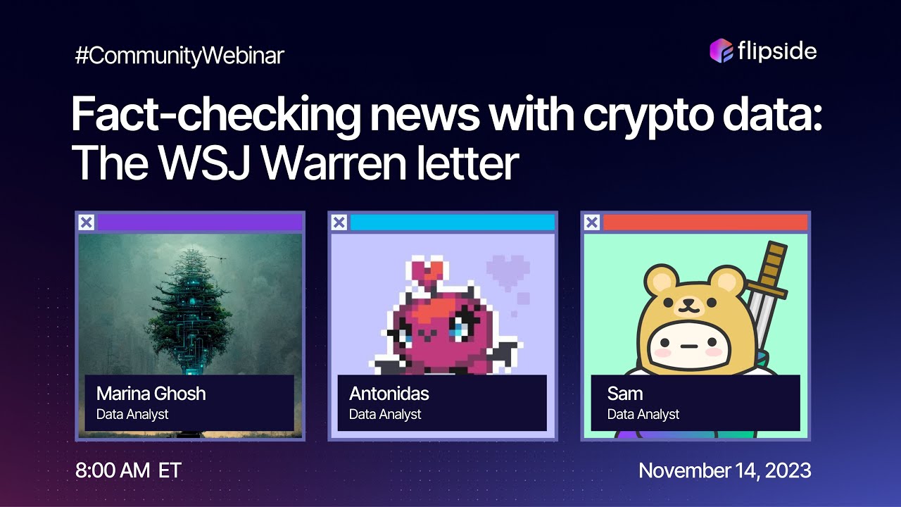 Fact-checking news with crypto data: the WSJ Warren letter