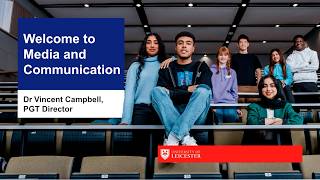 Postgraduate study: Media and Communication at the University of Leicester
Discover where a postgraduate degree in Media and Communication can take you. In this introduction, Dr Vincent Campbell, Director of Postgraduate Teaching, shares an overview of our campus-based courses and what makes them unique.
With over 60 years of expertise in teaching Media and Communication, we offer flexible, forward-thinking programmes designed to reflect the realities of today’s media industries. Our courses combine real-world insight with research-inspired teaching, giving you the knowledge, skills, and confidence to shape your future career. Postgraduate study: Media and Communication at the University of Leicester