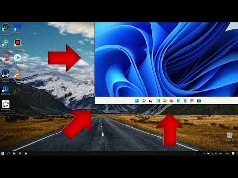 Make the WINDOWS 10 taskbar look like WINDOWS 11 (no third-party apps) + Windows 11 Wallpaper