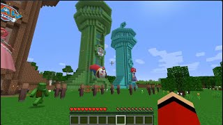 JJ and Mikey found MONSTERS FROM DIGITAL CIRCUS portals in minecraft! Challenge from Maizen!