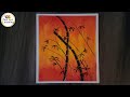 Easy acrylic painting | black bamboo | beginner acrylic paintings