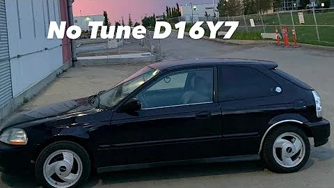 D16Y7 TURBO CIVIC NO TUNE STREET DRIVE POV