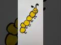 How to draw yellow caterpillar #shortsfeed2025 #kidsart #kidsdrawing #youtubeart @Bennyartstudio