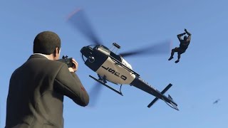 GTA 5 - Gun Truck vs. Police Helicopters!!