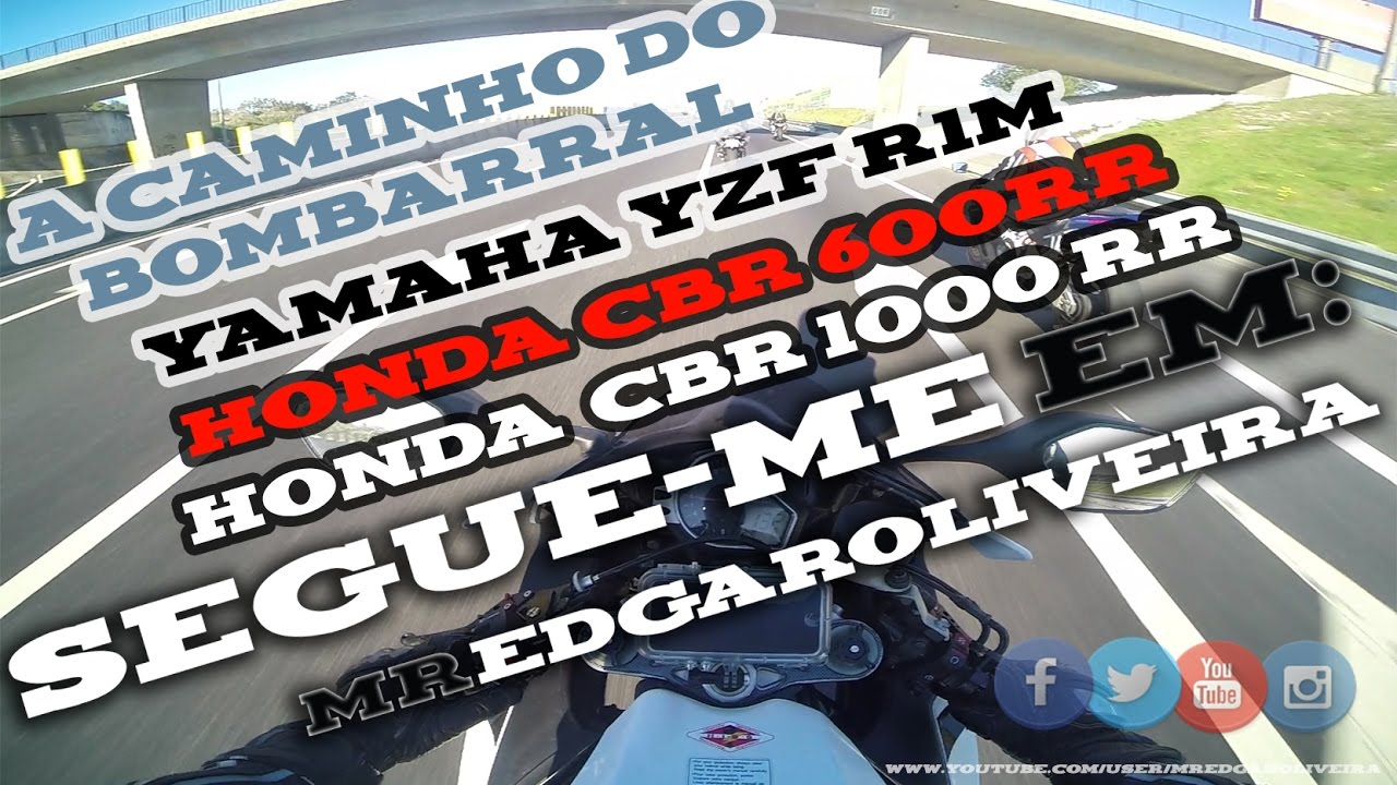 A caminho do Bombarral | HONDA CBR 1000RR & YAMAHA YZF R1M & HONDA CBR 600RR - YouTube
