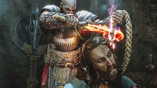Kratos Saves Tyr from Odin Prison and Tyr Recognize Blades of Chaos - God of War Ragnarok PS5
