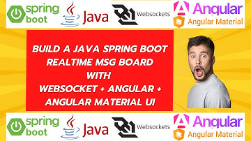 🔥 Build Real-time Message Board: Spring Boot + WebSocket + Angular + Angular Material UI  - Part01🔥