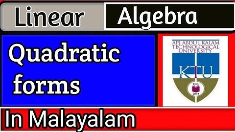 Quadratic form | Linear Algebra