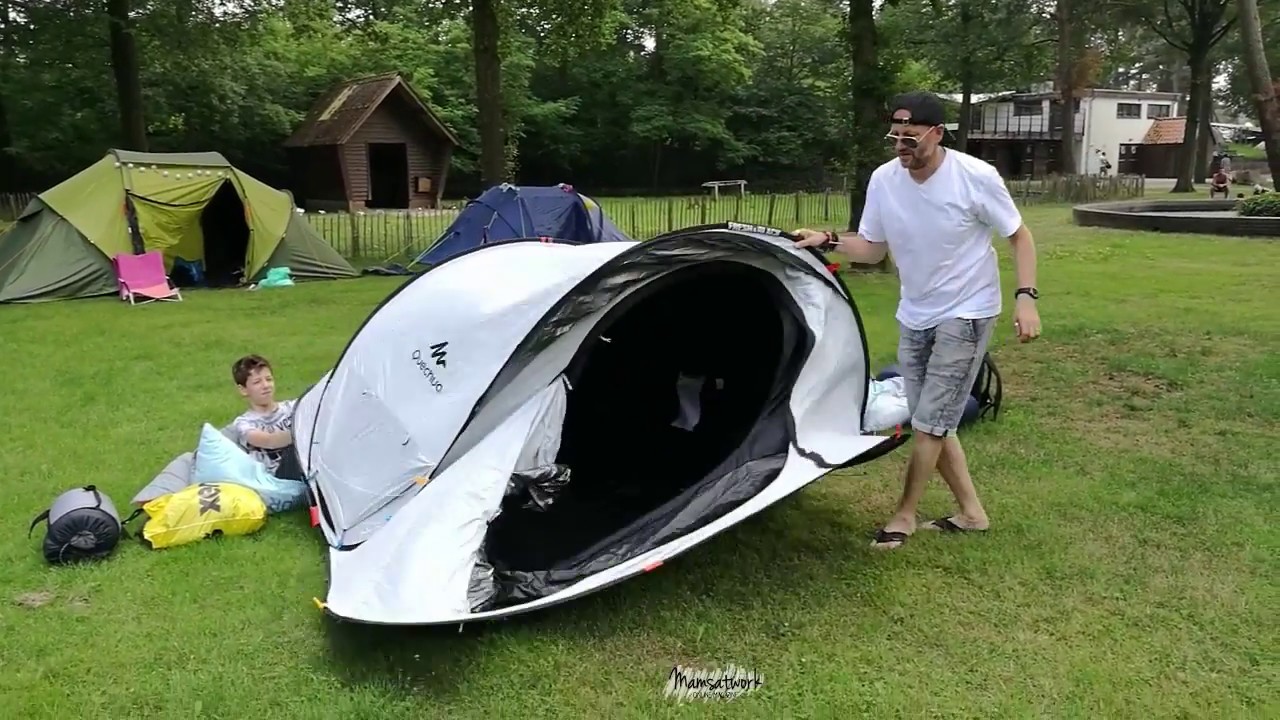 Pop up tent Fresh and Black opzetten 