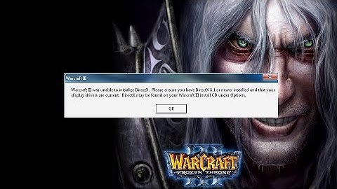 Warcraft 3 DirectX error