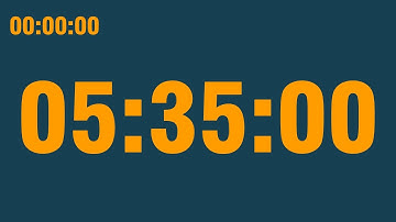 5 hour 35 minute timer (with end alarm, time elapsed and progress bar)