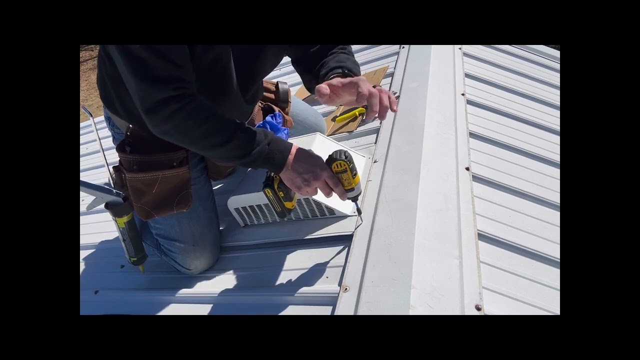 Install metal roof vents on a metal roof