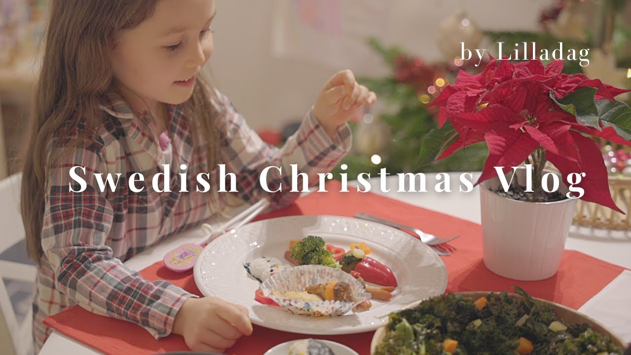 [ vlog ] スウェーデン人はクリスマスをどう過ごす？義実家で当日のクリスマス料理もご紹介🎄本物のサンタさんがやって来た