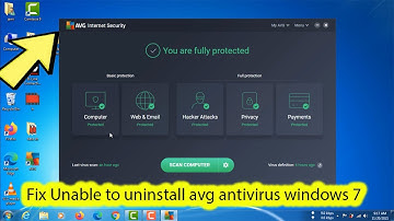 How to uninstall avg antivirus from windows 7
