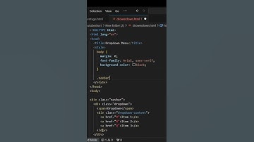Dropdown | HTML CSS#shorts