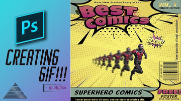 How to create GIF or animated image sequences in photoshop!!!||Tamil||possible pro