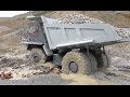 Komatsu 405 stuck in the slushheavy rc rescue actioncat d9 vehicle rescuerc live action