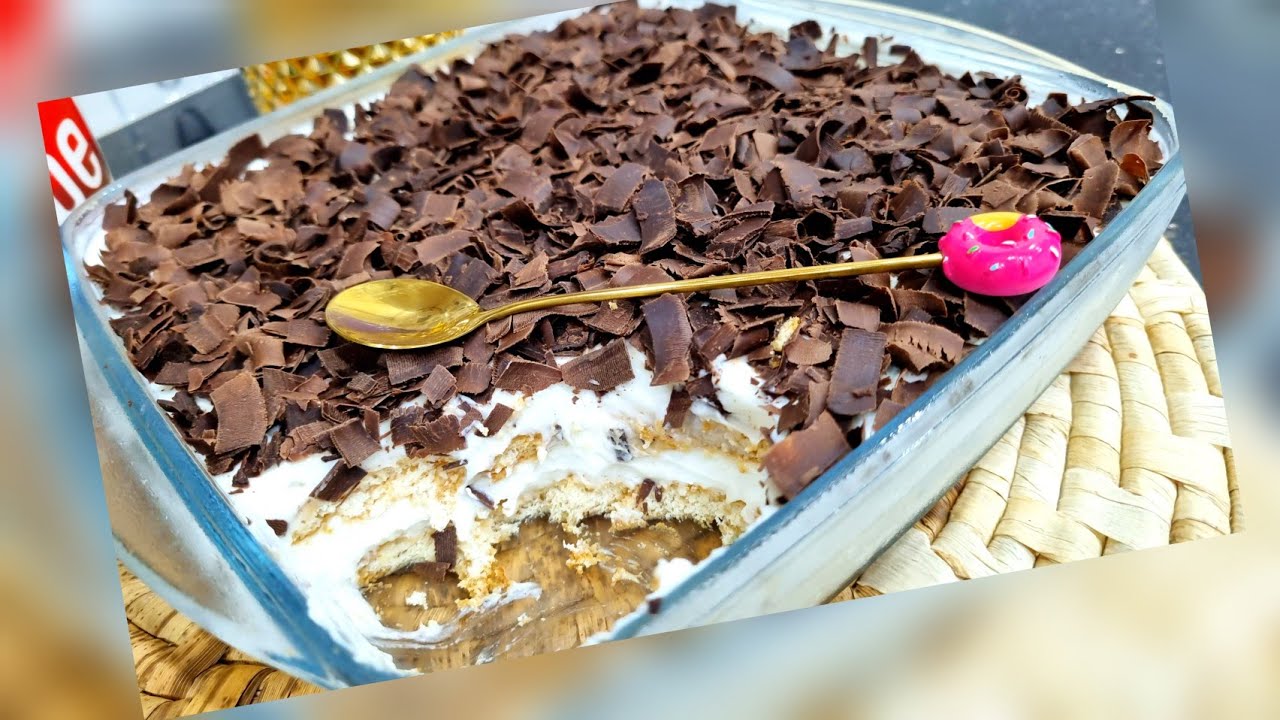 مطبخ ام وليد / تحلية في دقائق و مقادير بسيطة و تزيين جد بسيط و نتيجة رائعة .