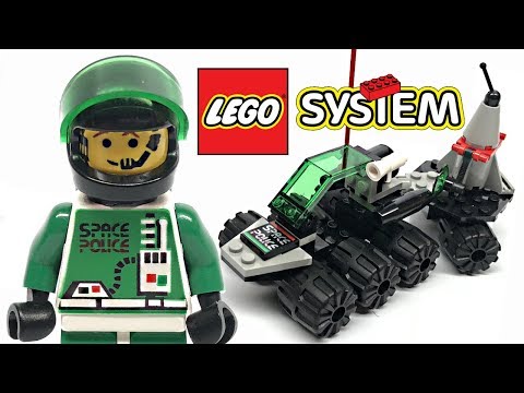 YouTube thumbnail: LEGO Space Police Sonar Security review! 1993 set 6852!