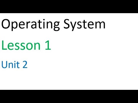 ICT Lesson 1 - Operating System - Unit 2 - YouTube