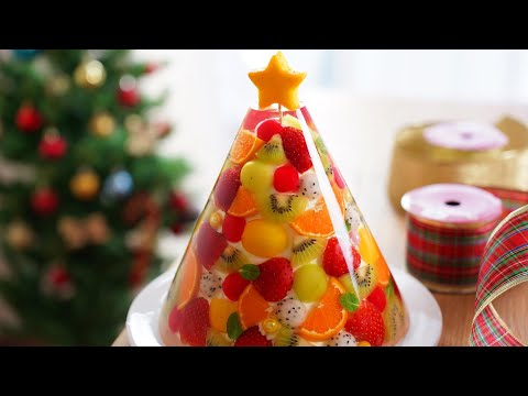           Christmas Fruits Jelly Cake  Amazing cake