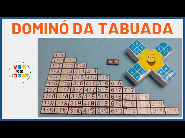 jogo de dominó tabuadas - Matemática