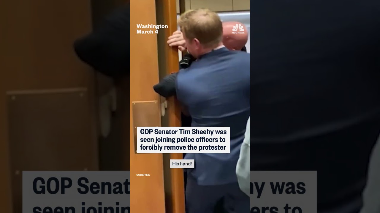 Marine veteran has arm broken during anti-war protest