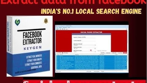 Data Extractor |How to extract data from Facebook.com in One Click || Digital Krupa - +919977713198