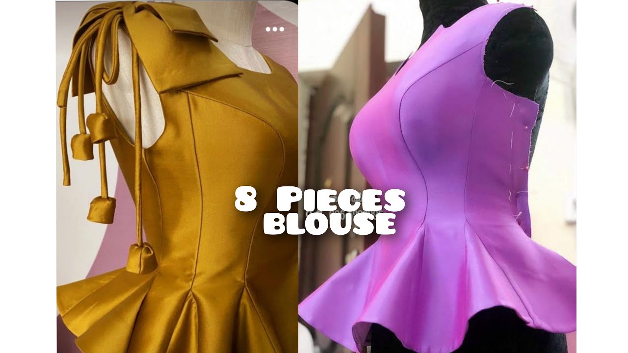 How to make EIGHT PIECES BLOUSE with GODET