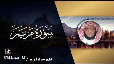 سورة مريم للقارئ عبدالله أبوبكر #قرآن #ترند