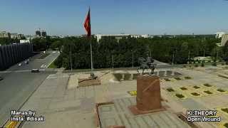 Aykol Manas on the square and Manas, sculptural complex in front of the Philharmonic building. Resimi