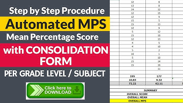 AUTOMATED MPS: MEAN PERCENTAGE SCORE COMPUTATION WITH CONSOLIDATION FORM
