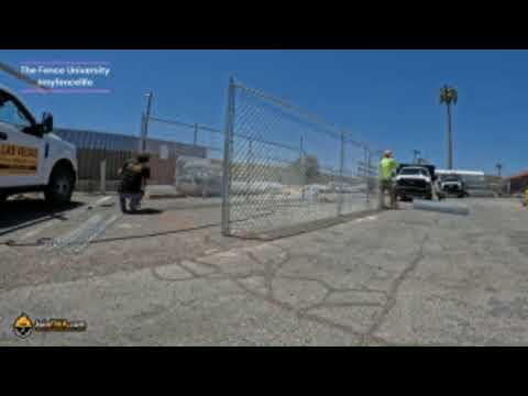 Installing chain link fence
