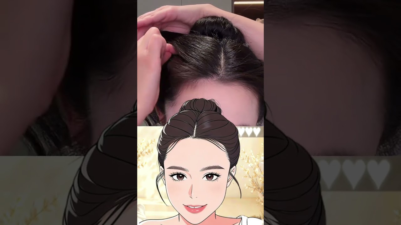 Elegant Young Bun Hairstyle Tutorial: Princess Head Updo for Easy Beauty