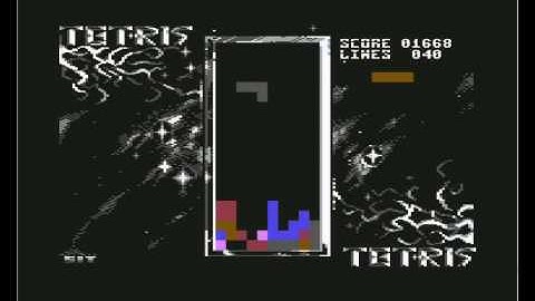 Tetris (C64) Gameplay